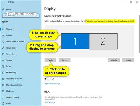 How to Rearrange Multiple Displays in Windows 10 | Tutorials