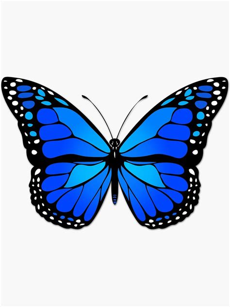 "Blue butterfly" Sticker for Sale by Gaspar Avila | Mariposas monarca ...