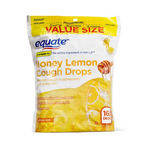 Equate Honey Lemon Cough Drops Value Size, 160 count - Walmart.com - Walmart.com