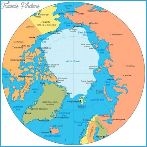 Antarctic Circle Map - TravelsFinders.Com