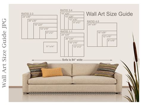 Wall Art Size Guide Print Size Guide Wall Display Guide | Etsy