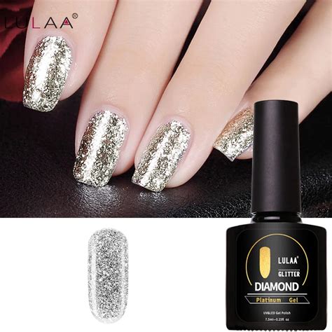 7.5ML Fashion Ultra Shiny Platinum Color Polish Nail Gel Fast Dry Soak Off Nail Art Designs ...