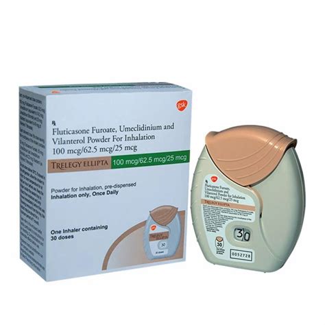 Fluticasone Furoate & vilanterol powder for inhalation Trelegy Ellipta ...