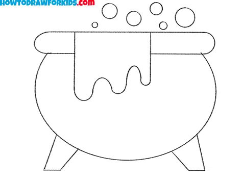 How to Draw a Cauldron - Easy Drawing Tutorial For Kids