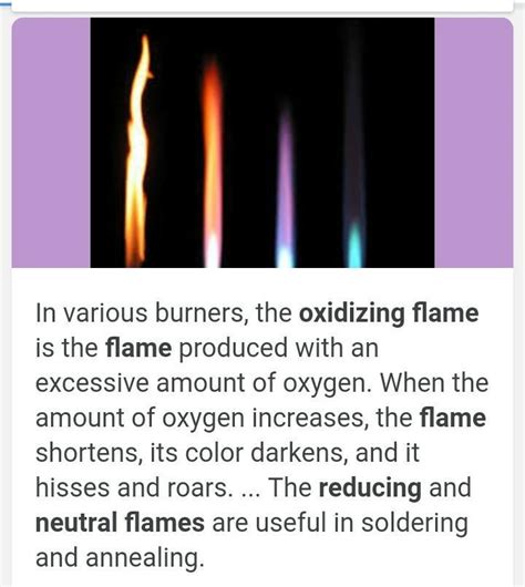 what is mean by Neutral flame and Reducing flame - Brainly.in