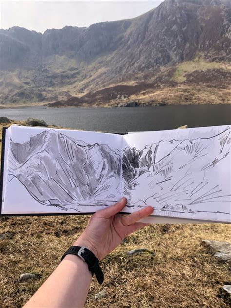 Cwm Idwal Sketchbook of wild swimming in Snowdonia | Geology art, Plein ...