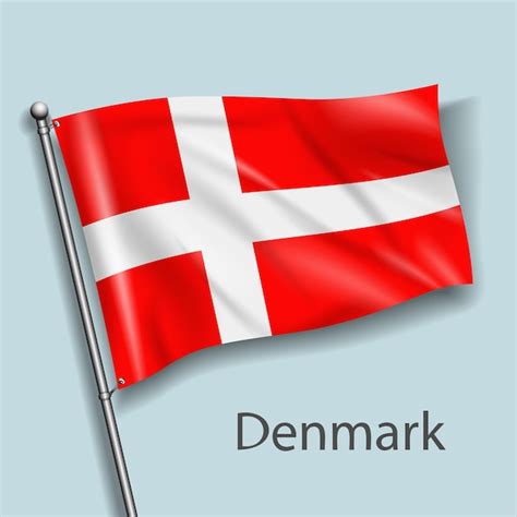 Premium Vector | The national flag of denmark in europe