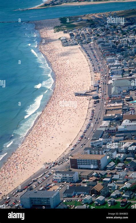 Aerial view of Hampton Beach, New Hampshire, United States Stock Photo ...