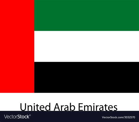 Flag of the country united arab emirates Vector Image