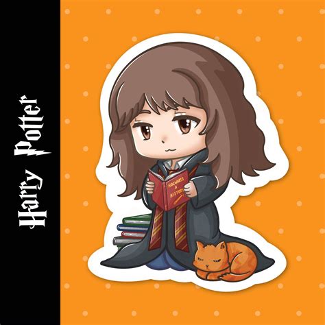 Harry Potter Wizarding School Of Magic Hermione Crookshanks Anime ...