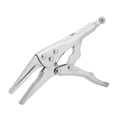 Tebru Nose Pliers, Needle Nose Pliers,9inch Needle Nose Locking Pliers Vise Grips Adjustable Jaw ...