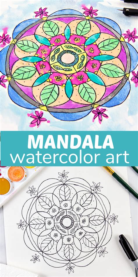 Easy Mandala Watercolor Art for Beginners - Make and Takes