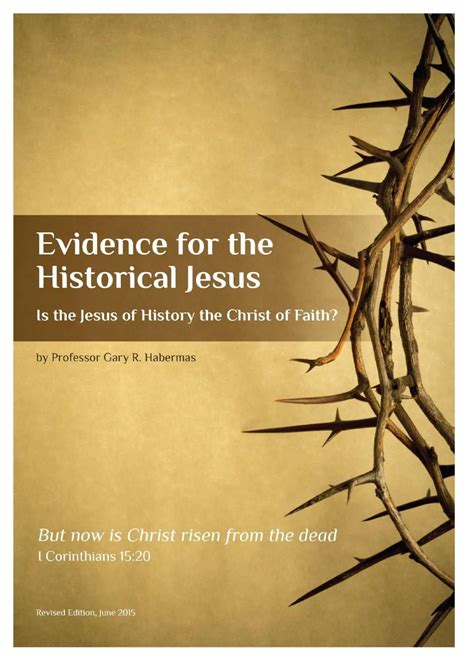 Evidence for the Historical Jesus: Is the Jesus of History the Christ ...