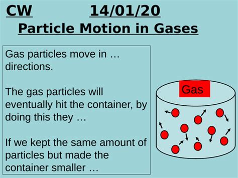 Particle Motion in Gases | Teaching Resources