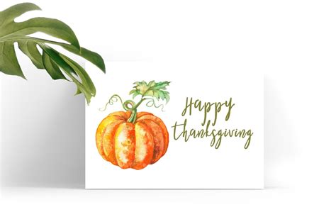 Watercolor cards for thanksgiving watercolor pumpkin | Etsy