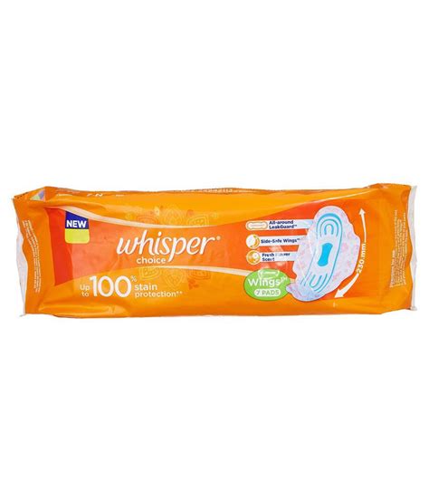 Whisper whisper choice Regular 7 Sanitary Pads Pack of 6: Buy Whisper ...