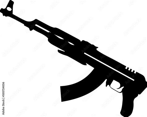 Draco AK47 Assault Rifle Gun svg vector cutfile for cricut and ...