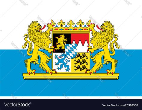 Flag of bavaria in germany Royalty Free Vector Image