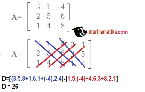 "Ali TtphS Blog Ilmu Pengetahuan": Determinan Matriks Ordo 3 x 3