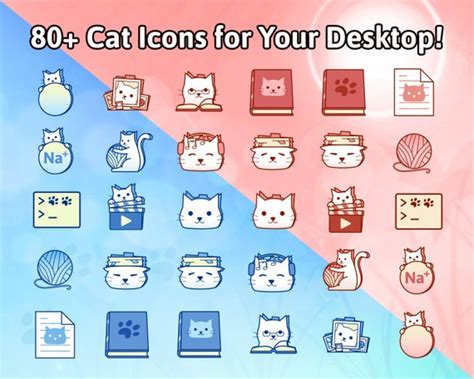 Cute Cat Folder Icons Windows and Macos Digital Download - Etsy UK