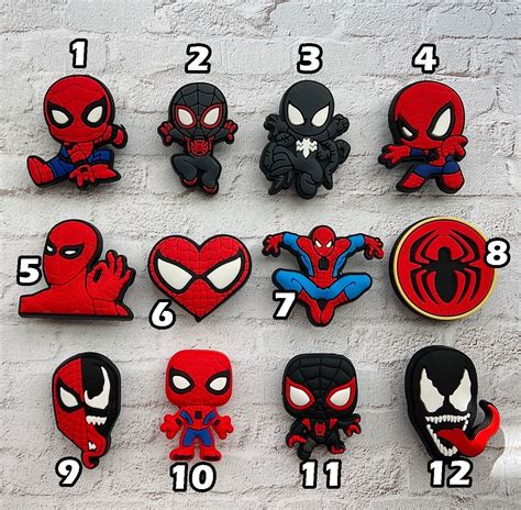 SPIDERMAN CROC CHARMS Kids Croc Charms Hero Croc Charms - Etsy