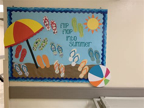 Flip flop into summer bulletin board | Summer bulletin boards, Preschool bulletin boards ...