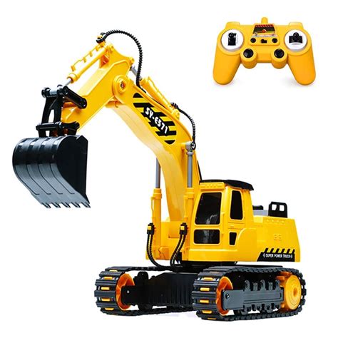 Bo-Toys Full Functional RC Excavator, Double E 1:26 Scale RC Remote Control Construction Toy ...