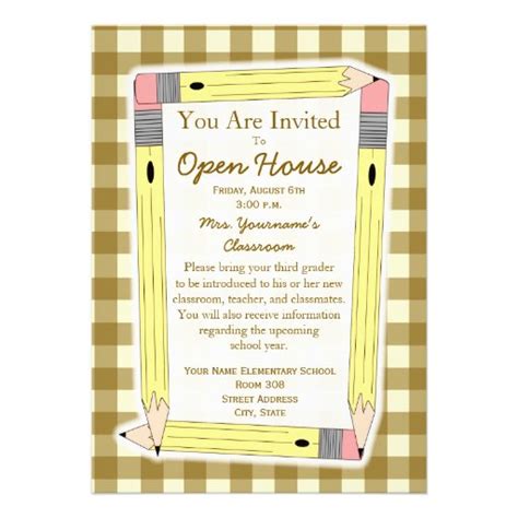 Back To School Open House Invitation 5" X 7" Invitation Card | Zazzle