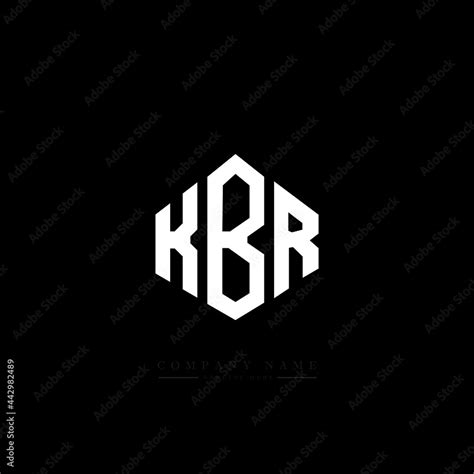 KBR letter logo design with polygon shape. KBR polygon logo monogram ...