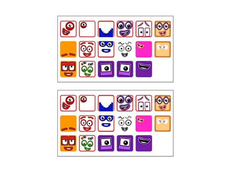 Numberblocks Faces Printable - Printable Word Searches