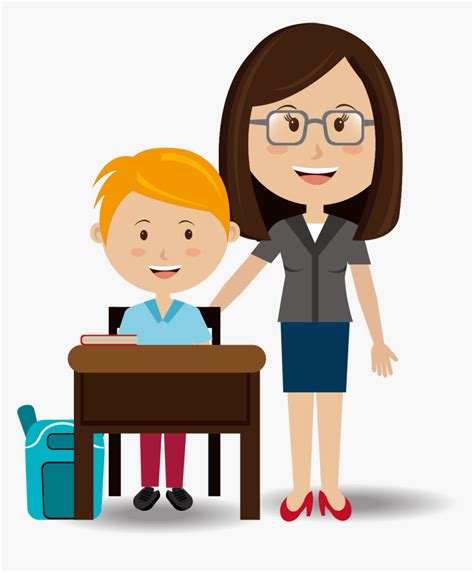 Teacher Helping Student Clipart