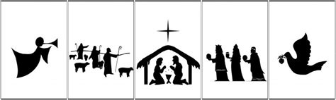 Nativity Scene Silhouette Printable