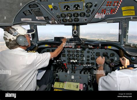 Cockpit of a Douglas DC-4 Stock Photo - Alamy