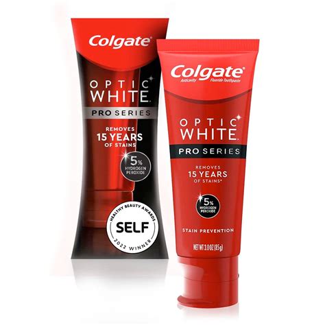 Colgate Optic White Pro Series Whitening Toothpaste, 5% Hydrogen ...