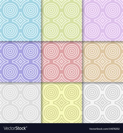 Geometric round shape seamless pattern Royalty Free Vector