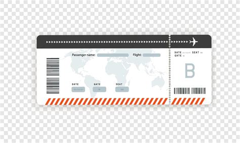 Flight paper boarding pass vector mockup isolated 2269505 Vector Art at ...