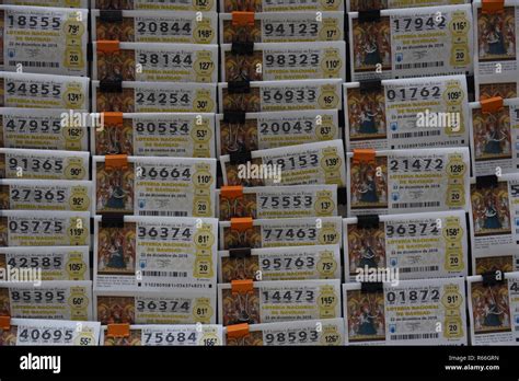 Spanish Christmas 'El Gordo' lottery tickets seen in Madrid Stock Photo - Alamy