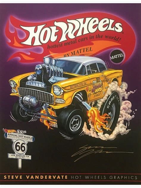 "Hot Wheels Gold 55 Gasser Poster" Sticker for Sale by jferro67 | Redbubble