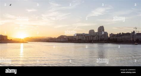 Modern City Skyline in Downtown Victoria Harbour Stock Photo - Alamy