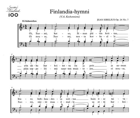 Finlandia-hymni, SATB - Sulasol