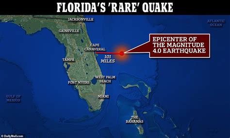 Florida earthquake is largest ever recorded off the state's east coast