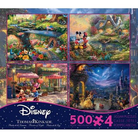 Disney 4-in-1 500-Piece Thomas Kinkade Disney Puzzle - 3665 | Blain's ...