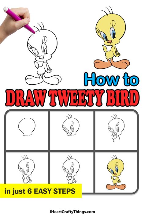 Tweety Bird Drawing - How To Draw Tweety Bird Step By Step (2023)