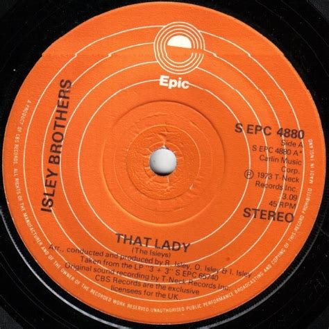 Isley Brothers* - That Lady / Summer Breeze | Discogs