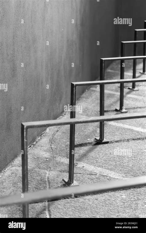 Modern minimalist bike rack modern in black and white Stock Photo - Alamy