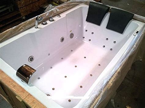 2 Two Person Indoor Whirlpool Massage Hydrotherapy White Bathtub Tub ...