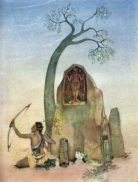 Ekalavya And Drona - Nandalal Bose - Bengal School Indian Painting | Indian paintings, Modern ...