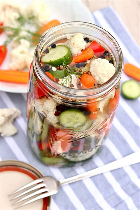 Easy Refrigerator Pickled Vegetables | Recipe | Pickled vegetables ...