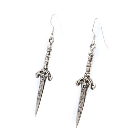 Silver Dagger Earrings | Kingdom Jewelry