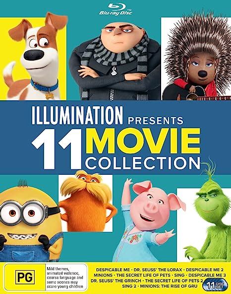 Illumination - 11 Movie Collection (Minions: The Rise of Gru/Minions/Despicable Me 1-3/Sing 1 ...